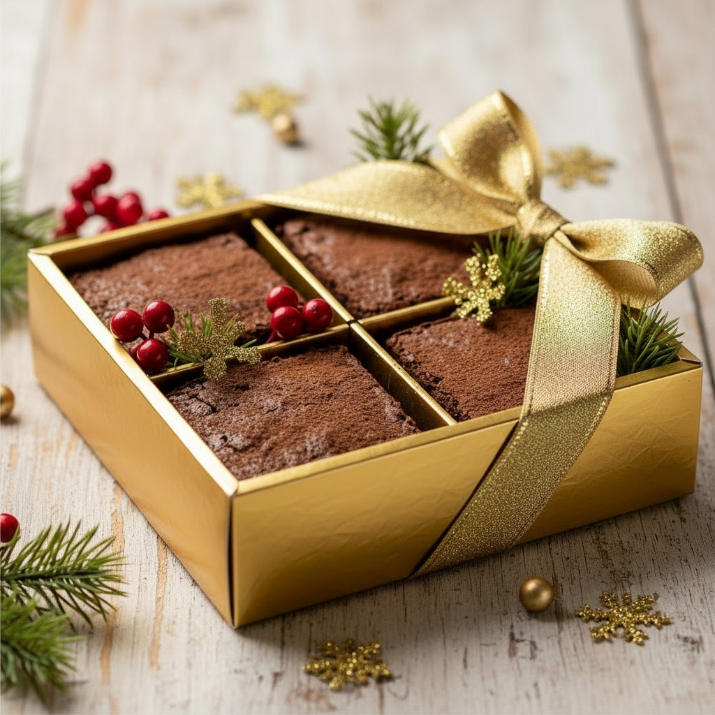 Fudgy Dark Chocolate Brownies, 60% Couverture Chocolate (25 pcs)